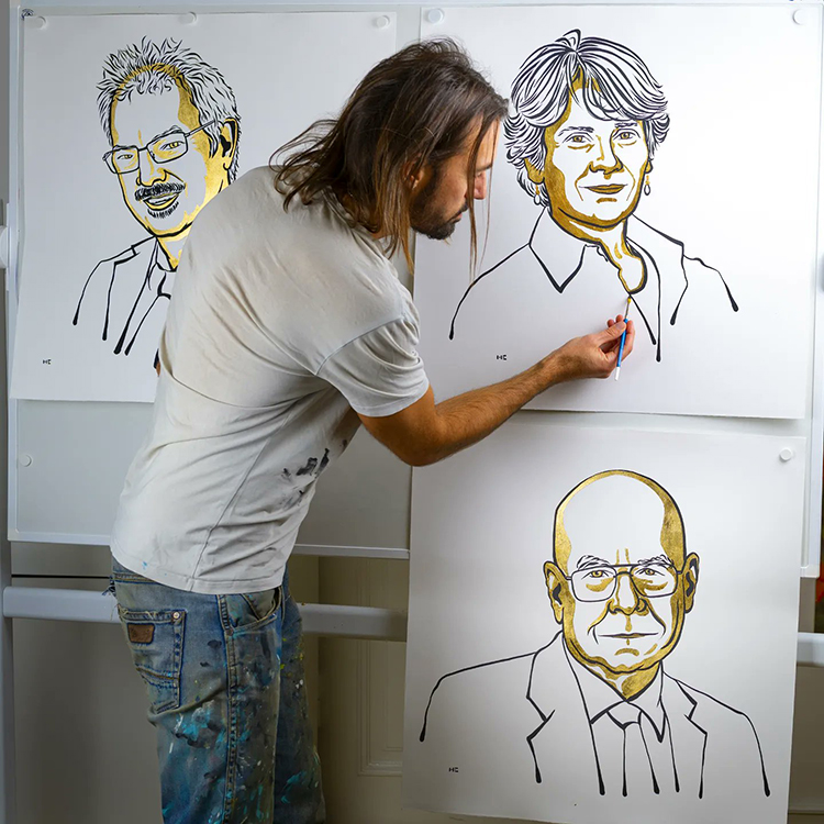 诺贝尔奖的肖像谁画的?